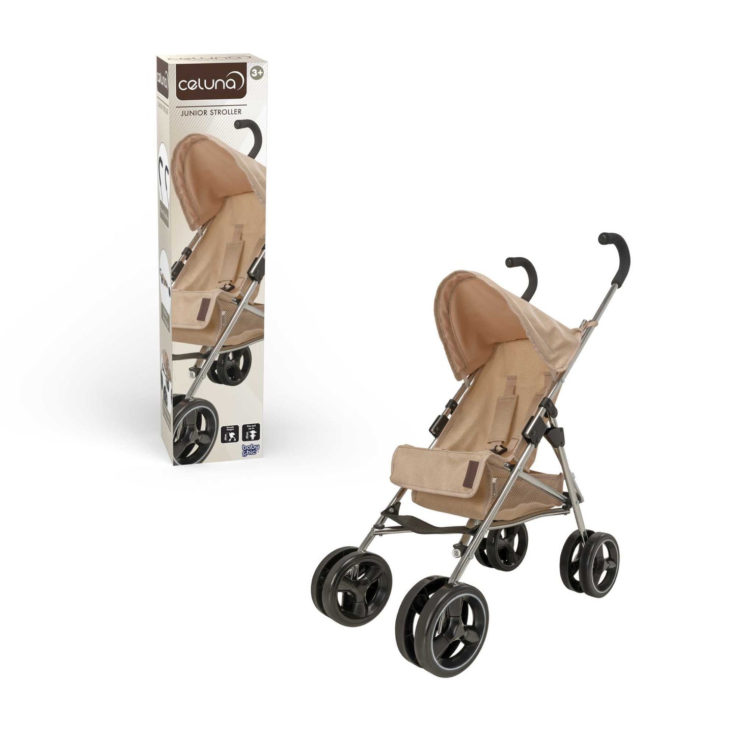 Celuna Premium Junior Dolls Stroller - Stone