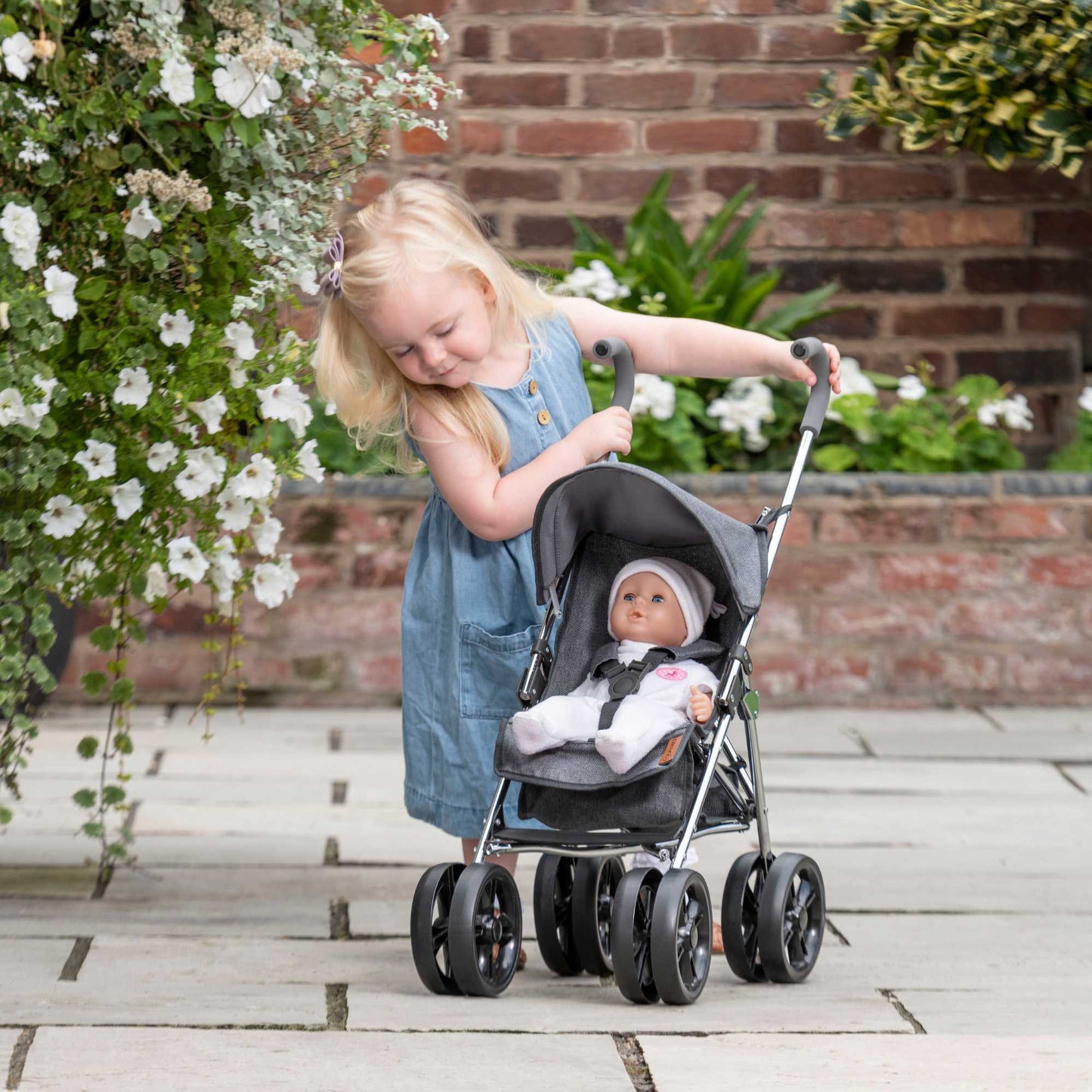 Celuna Premium Junior Dolls Stroller - Grey