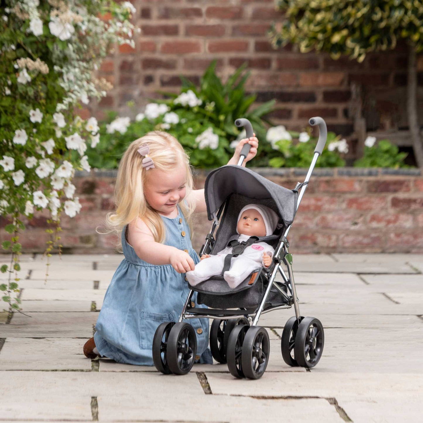 Celuna Premium Junior Dolls Stroller - Grey
