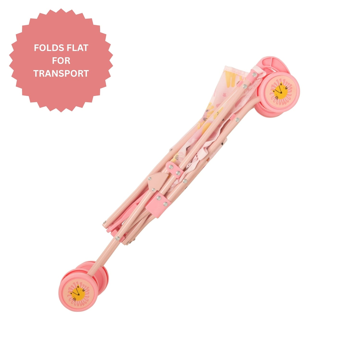BabyBoo Twin Dolls Stroller - Pink Jungle