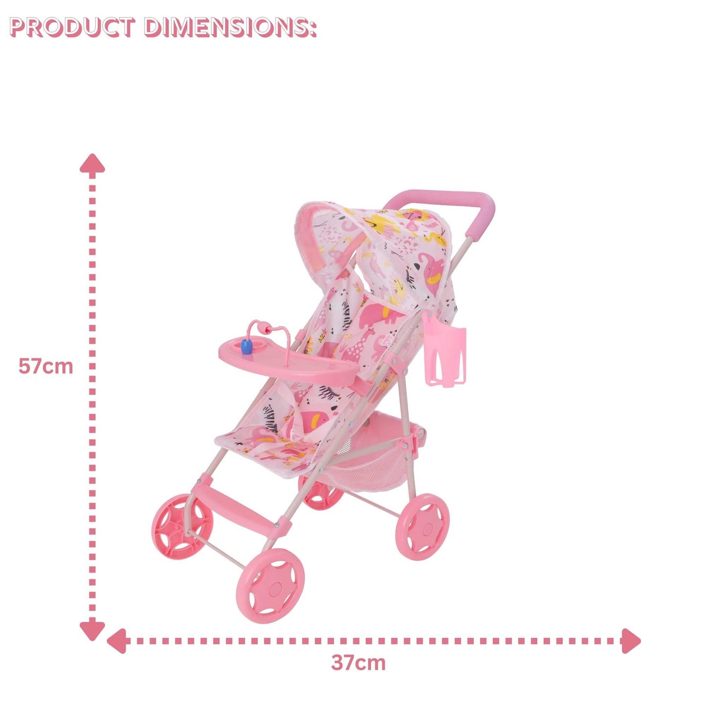 BabyBoo Jungle Playtime Dolls Pushchair