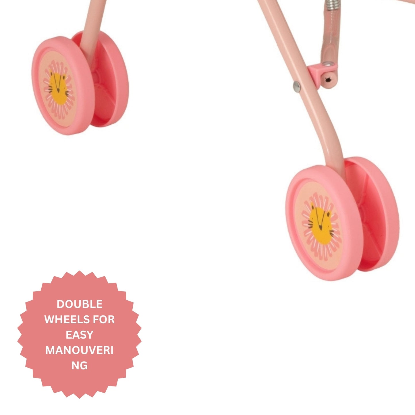 BabyBoo Twin Dolls Stroller - Pink Jungle